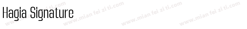 Hagia Signature字体转换